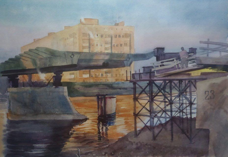 Орловский художник нарисовал Красный мост