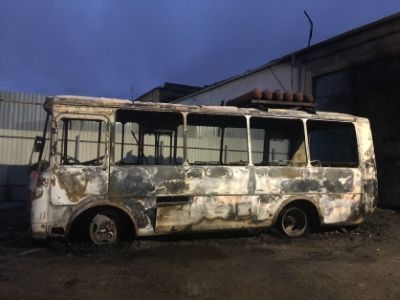 В Орле СК проверит смерть водителя в сгоревшем автобусе