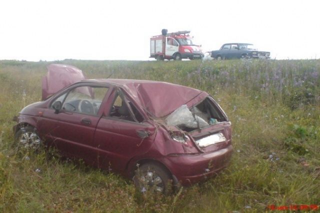 Daewoo Matiz улетел с дороги. Daewoo Matiz улетел с дороги.