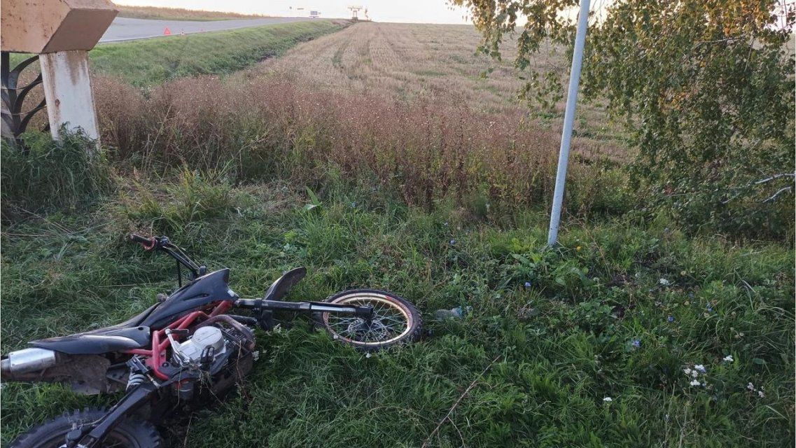 Под Орлом перевернулся 23-летний мотоциклист