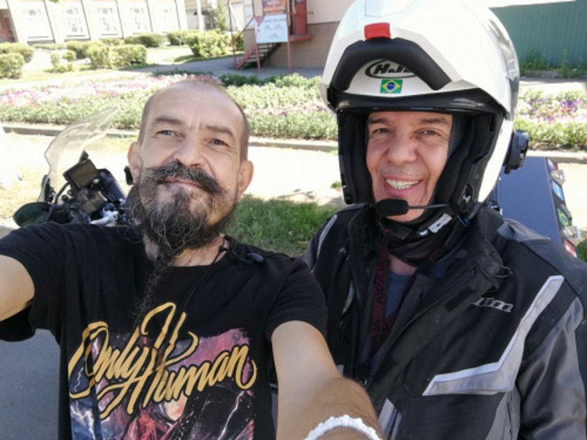 Бразильский байкер посетил один из городов Орловщины