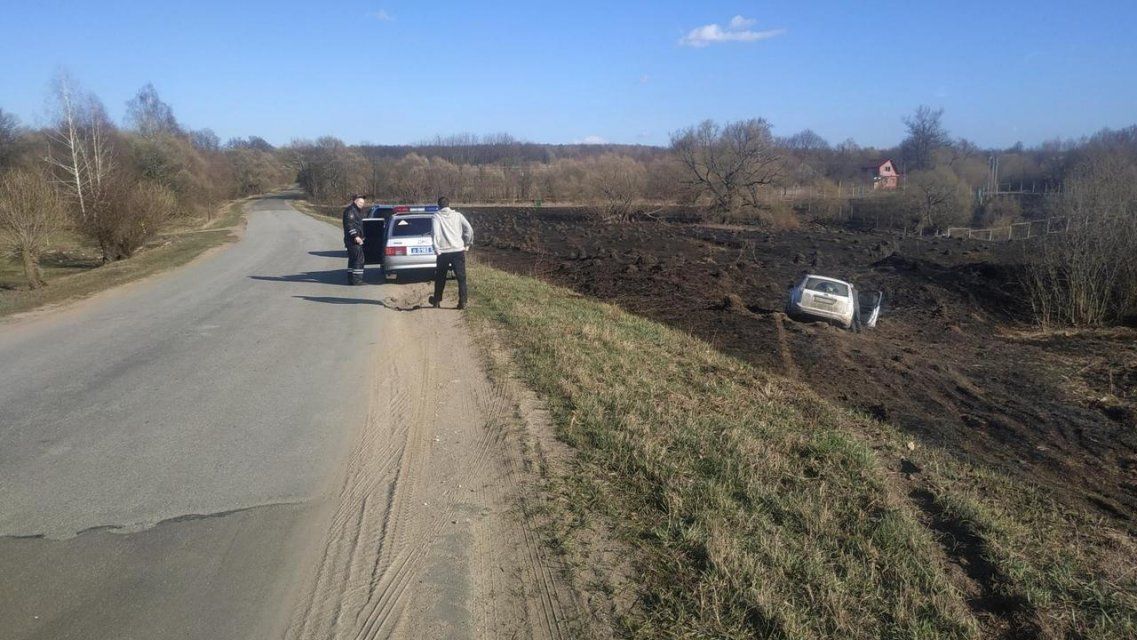 ДТП в Орловской области: иномарка съехала с трассы