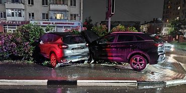 В Орле на Октябрьской два автомобиля угодили в кусты В Орле на Октябрьской два автомобиля угодили в кусты