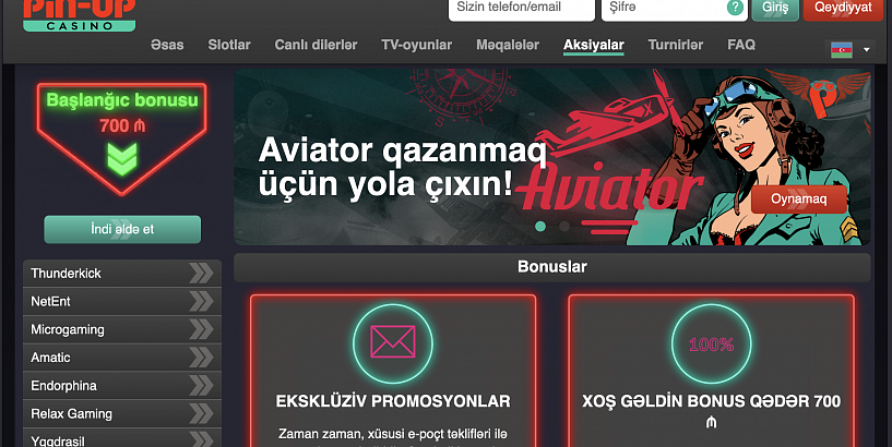 Как создаётся аккаунт игрока на сайте казино Pin Up в Азербайджане 