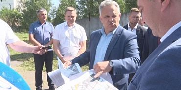 Областные депутаты на стройке станции водоподготовки  для микрорайона «Наугорский» Областные депутаты на стройке станции водоподготовки  для микрорайона «Наугорский»