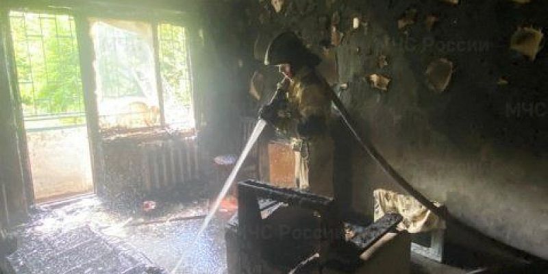 пожар в Орле В Орле спасли двух человек из пожара