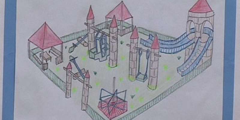 Нарисовать проект детской площадки