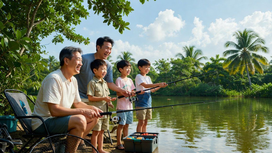 Рыбалка как семейный отдых: польза для детей и родителей в тропиках