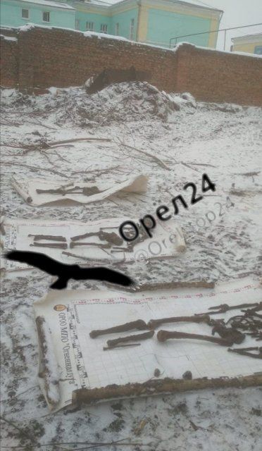 В Болхове на месте обнаружения человеческих костей работают следователи