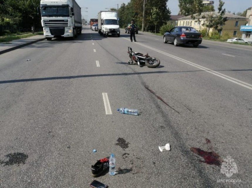 Питбайкер в Орле серьезно пострадал в ДТП