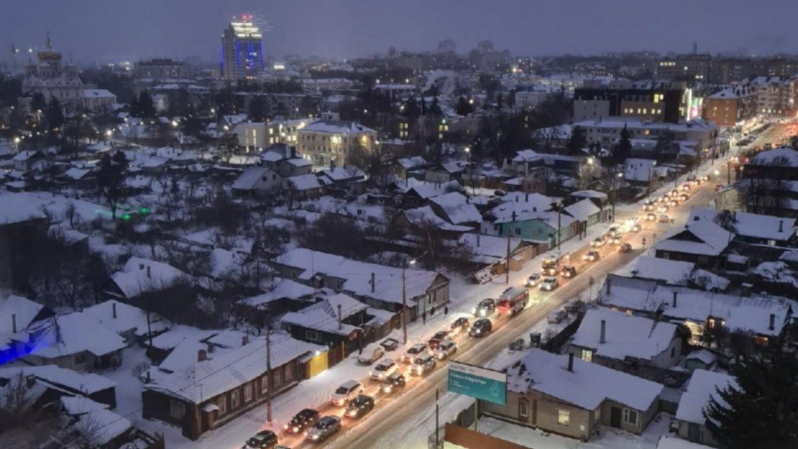 Сегодня утром город Орёл встал в пробках