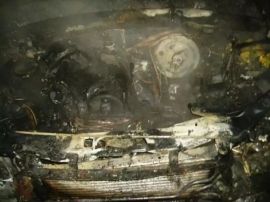 В Орле возле городского парка горел автомобиль