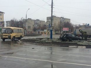 В Орле автомобиль чуть не врезался в топиарную фигуру — слона 