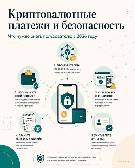 Криптовалютные платежи и безопасность: что нужно знать пользователю в 2026 году