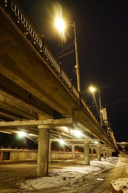 Под Тургеневским мостом в Орле появилась внутренняя подсветка