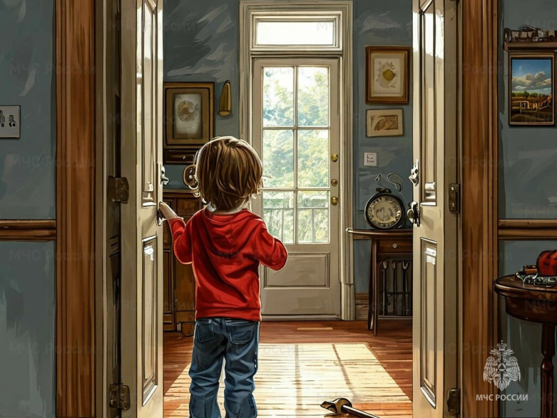 Орловские пожарные спасли ребенка из запертой комнаты 