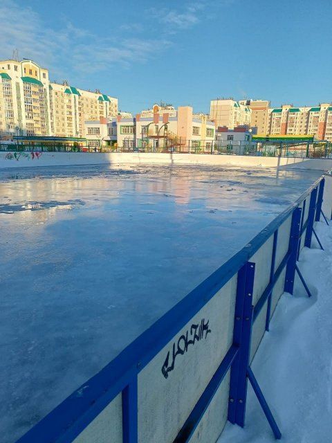 В Орле для жителей Алроса все же залили каток