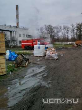 Во Мценске горел недостроенный цех