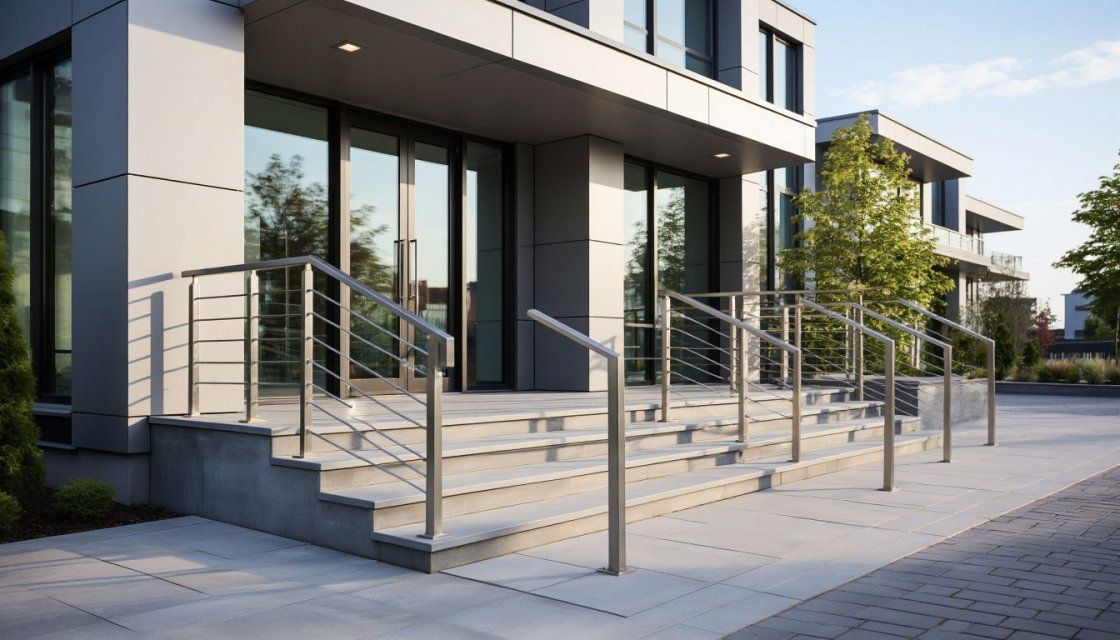 Какие типы перил и ограждений существуют для подъездов: металлопрокат, нержавейка, комбинированные варианты