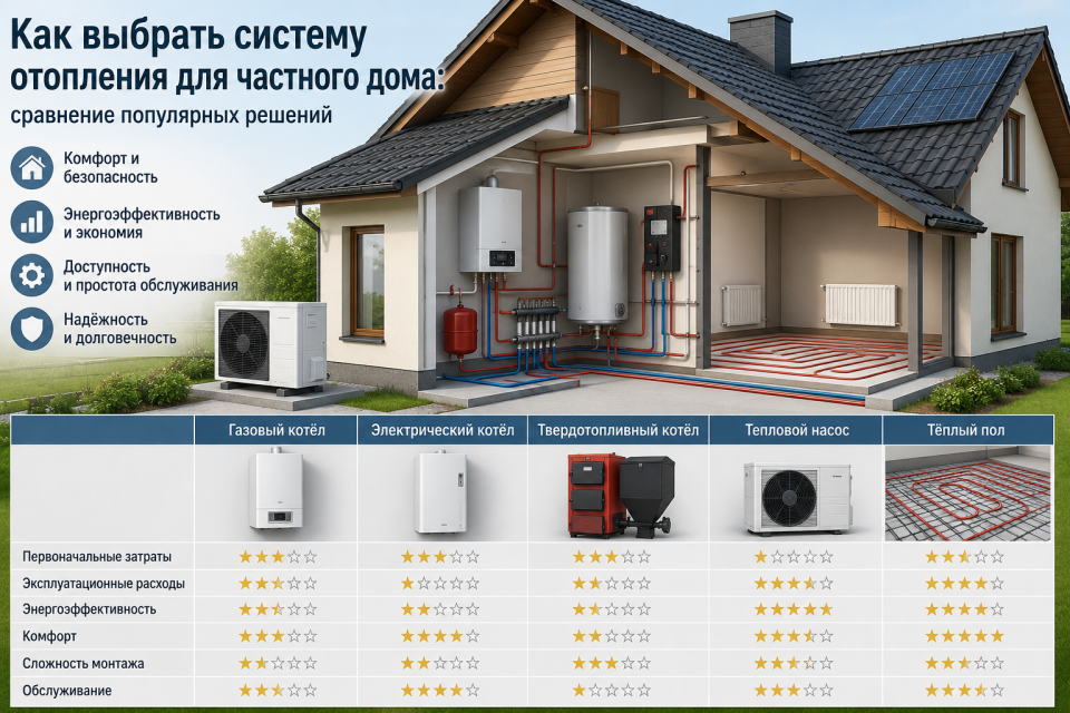 Как выбрать систему отопления для частного дома: сравнение популярных решений