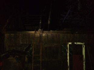 В Орловском районе горела баня