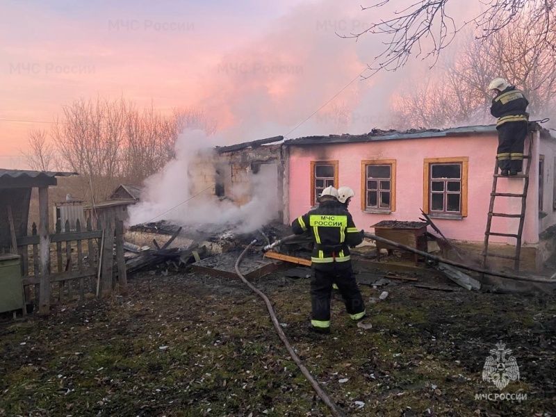 Пожар в деревне Овсяниково 