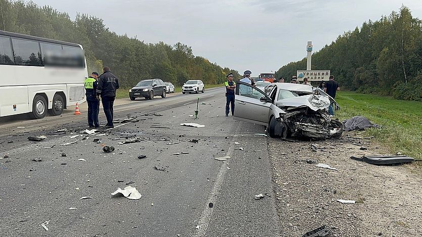 В Орловской области в столкновении иномарки и грузовика погиб мужчина