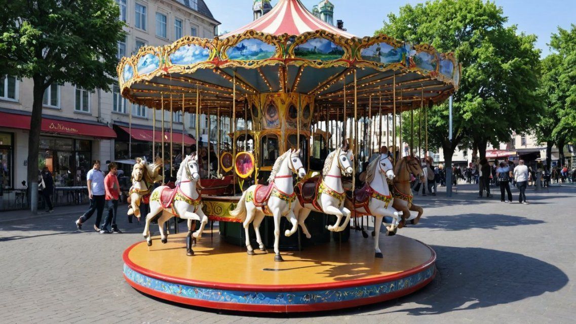 Польза уличных каруселей для физического развития детей