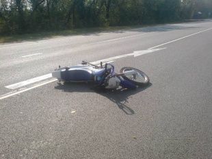 В Кромском районе мотоциклист врезался в дорожный знак