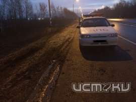 Под Орлом опрокинулся автомобиль ДПС