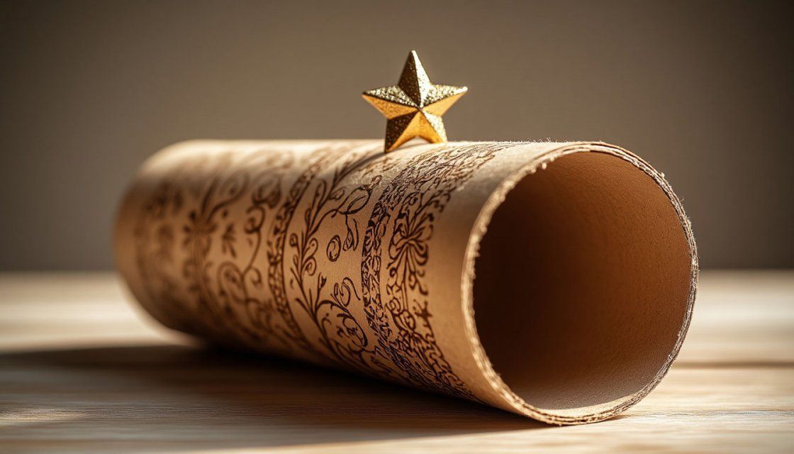 Новогодние картонные тубусы