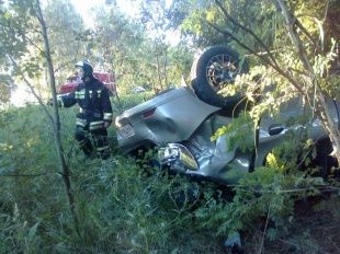 В Хотынецком районе перевернулся «Рено Логан»