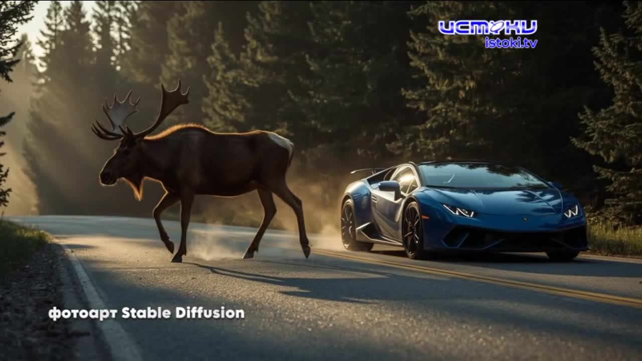 На орловских дорогах начался сезон гона (брачный период) лосей