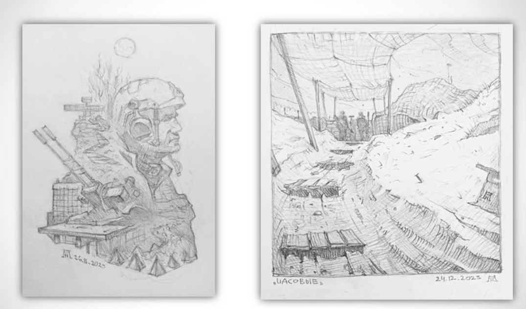 Сегодня в Орле откроется выставка графических работ, созданных участником СВО (12+)