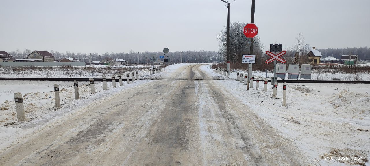Движение автомобилей на переезде в Орловской области будет ограничено 22 января на время ремонта