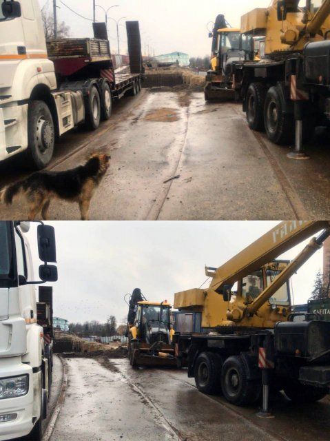 Новый подрядчик начал завозить технику на Красный мост в Орле