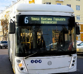 Троллейбус с автономным ходом, который временно приехал в Орле, сменил маршрут