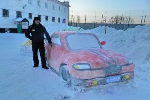 В Ливенской исправительной колонии строгого режима прошел конкурс снежных фигур