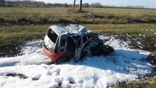 После ДТП на трассе Калуга – Орел тушили «Фиат»