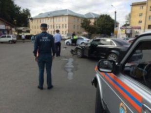 В Орле столкнулись «Ауди» и мотоцикл