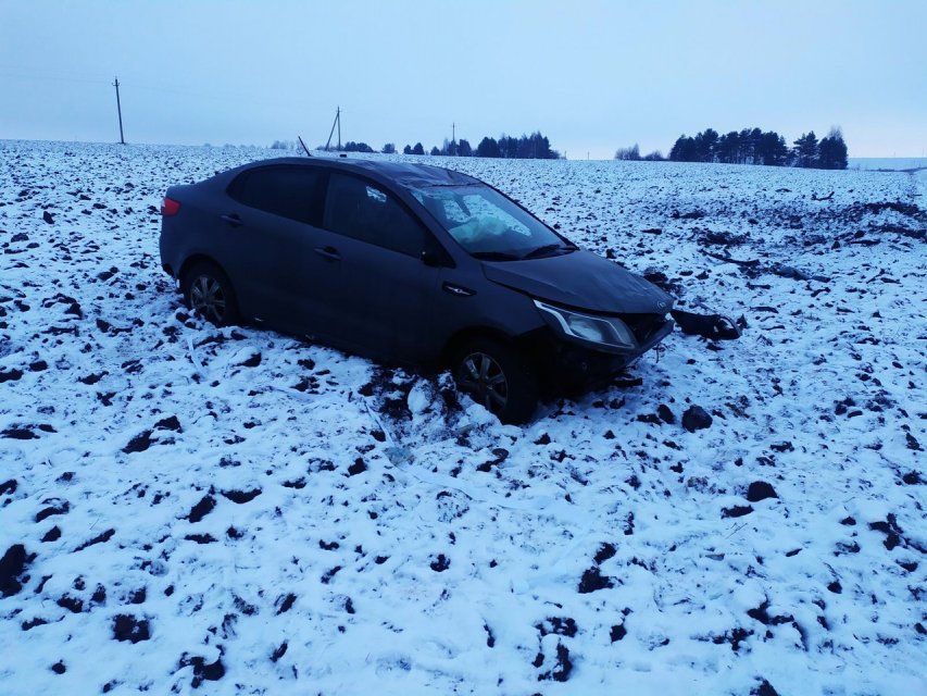 Под Орлом иномарка улетела в кювет. Мужчина и женщина получили травмы