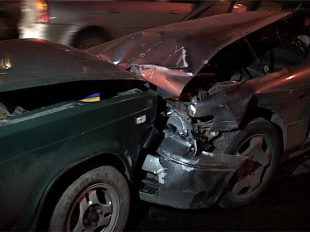 Авария с участием четырех легковушек на Московской