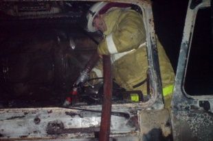 В Орловском районе горела иномарка