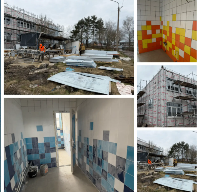 На Орловщине продолжается капитальный ремонт Образцовской школы 