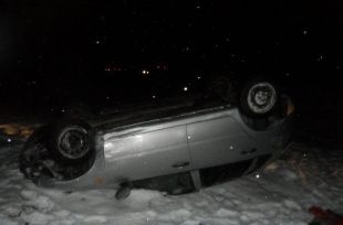 На трассе в Орловской области перевернулась «Лада Калина»