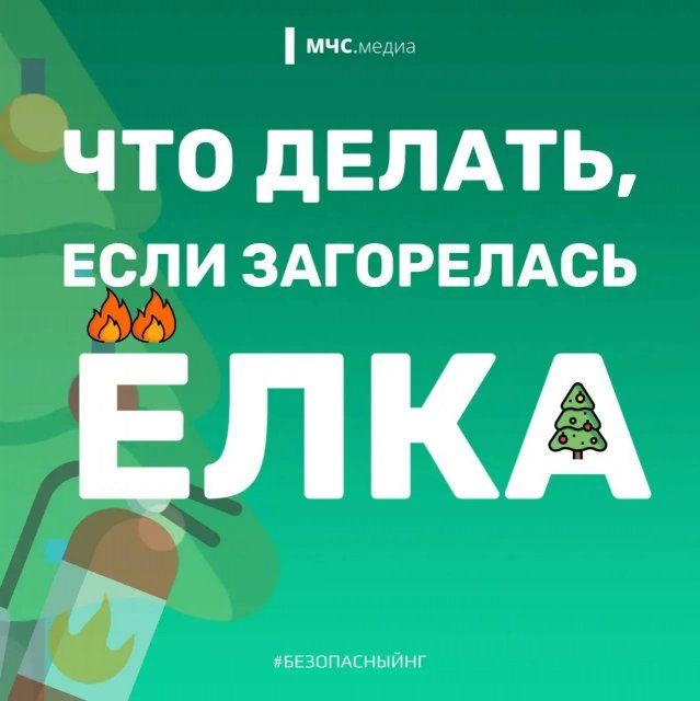 Что делать, если елка загорелась?