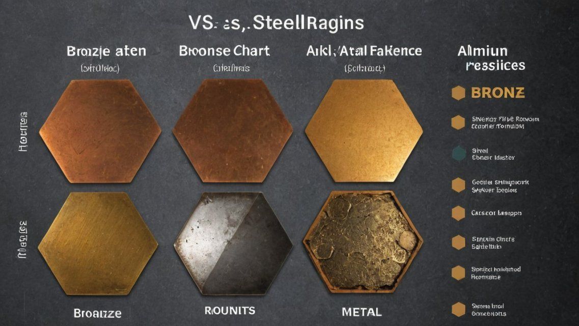 Сравнение бронзовых шестигранников с аналогичными изделиями из других металлов