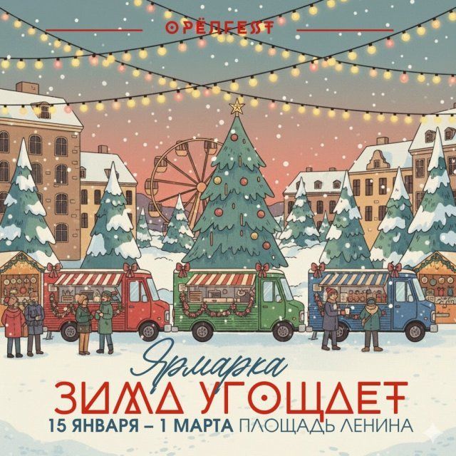Ярмарка «Зима угощает» продлится в Орле на площади Ленина до марта