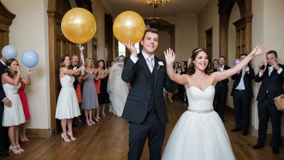 5 креативных способов использования гелиевых шаров на свадьбе