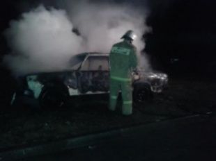 Во Мценске снова сгорел автомобиль